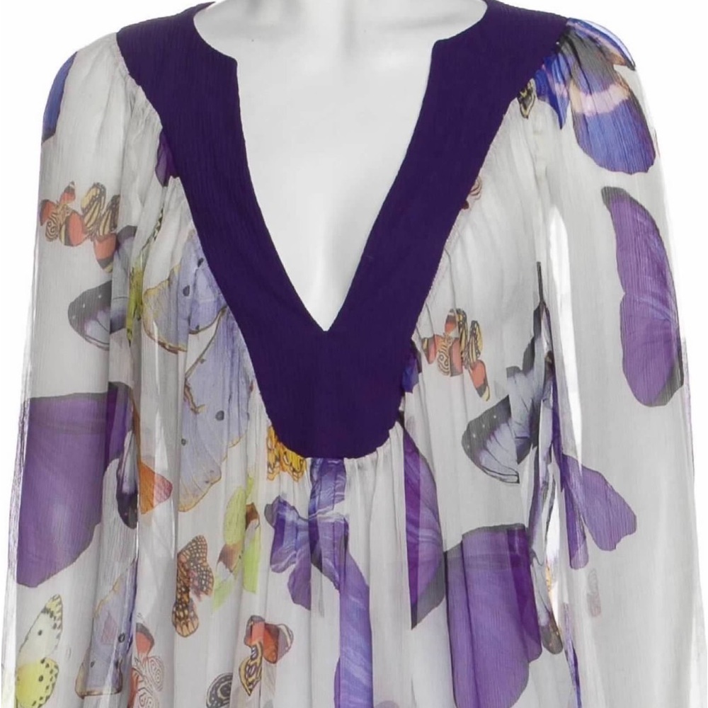 NWOT Carlos Miele Butterfly Print Tunic